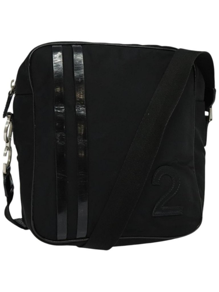 Authentic Christian Dior Shoulder Bag Nylon Black